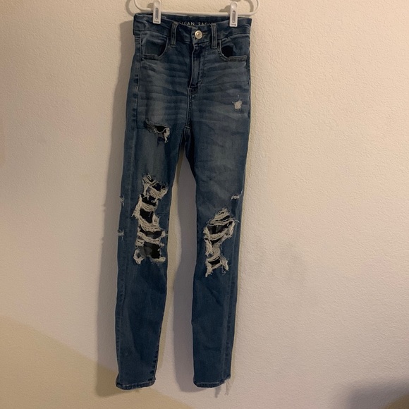 American Eagle Outfitters Jeans American Eagle Ripped Skinny Jeans Highrise Poshmark